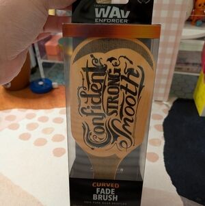 Firstline Wav Enforcer Curved Fade Brush - Brown 100% Boar Bristle